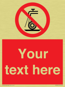 Custom prohibition Do not use for wet grinding